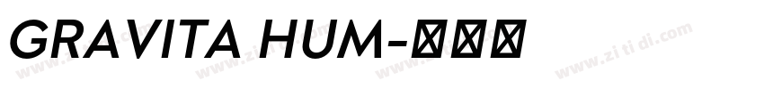 GRAVITA HUM字体转换